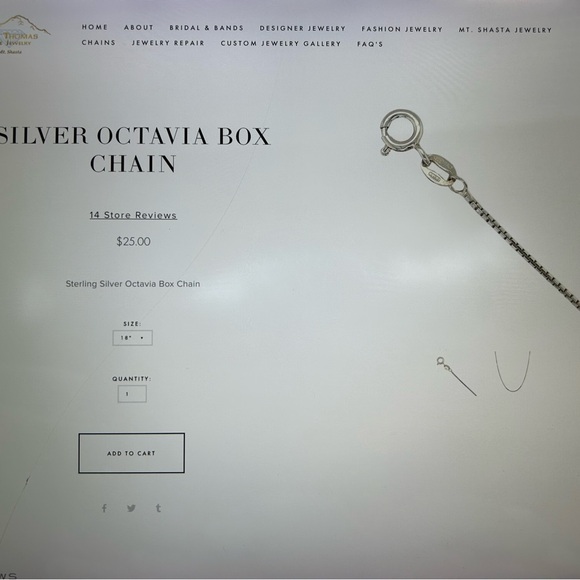 Jon Thomas Small Stylized Mount Shasta Pendant - Picture 5 of 5